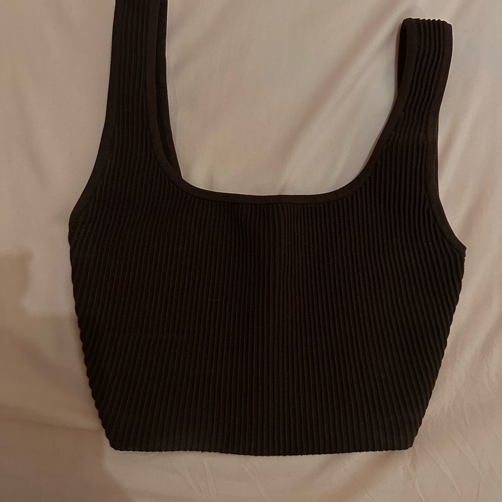 Wilfred Brown Ribbed Cropped Top🧸